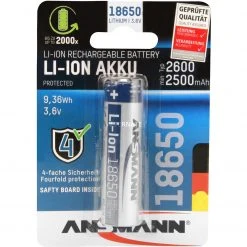 Taschenlampen Ansmann Li-Ion Akku 18650