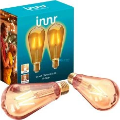 Leuchtmittel INNR WiFi Filament Vintage Edison E27, LED-Lampe (2er-Pack, Ersetzt 30 Watt)