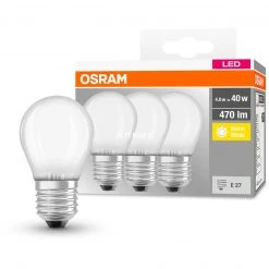 LED-Lampen LEDVANCE OSRAM LED BASE CLASSIC P 40 4 W/2700K E27, LED-Lampe (3er-Pack, Ersetzt 40 Watt) 8 LED-Lampen LEDVANCE OSRAM LED BASE CLASSIC P 40 4 W/2700K E27, LED-Lampe (3er-Pack, Ersetzt 40 Watt) -Lampen & Leuchten Verkaufsgeschäft LEDVANCE OSRAM LED BASE CLASSIC P 40 4 W 2700K E27 LED Lampe@@9laaflel 3