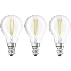 LED-Lampen LEDVANCE OSRAM LED BASE FILAMENT CLP 40 4W/840 E14 M3, LED-Lampe (Dreierpack, Ersetzt 40 Watt, Filament)