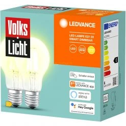 Leuchtmittel LEDVANCE SMART+ BT CLA60 60 6 W/2500K E27, LED-Lampe (2er-Pack, Filament, Bluetooth, Ersetzt 60 Watt) 5 Leuchtmittel LEDVANCE SMART+ BT CLA60 60 6 W/2500K E27, LED-Lampe (2er-Pack, Filament, Bluetooth, Ersetzt 60 Watt) -Lampen & Leuchten Verkaufsgeschäft LEDVANCE SMART BT CLA60 60 6 W 2500K E27 LED Lampe@@1748124 2
