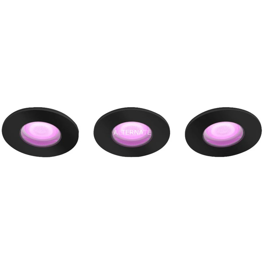Leuchten Philips Hue White & Color Ambiance Xamento Einbauspots, Leuchte (schwarz, 3 Stück)