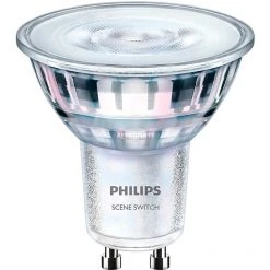 LED-Lampen Philips LEDspot SceneSwitch 50W GU10 WW 36D ND SRT4, LED-Lampe (drei Lichteinstellungen, Ersetzt 50 Watt)
