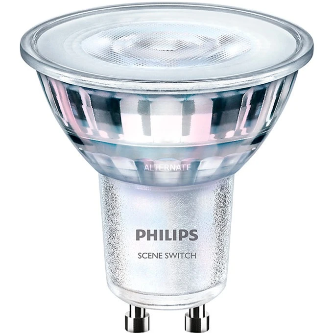 LED-Lampen Philips LEDspot SceneSwitch 50W GU10 WW 36D ND SRT4, LED-Lampe (drei Lichteinstellungen, Ersetzt 50 Watt)