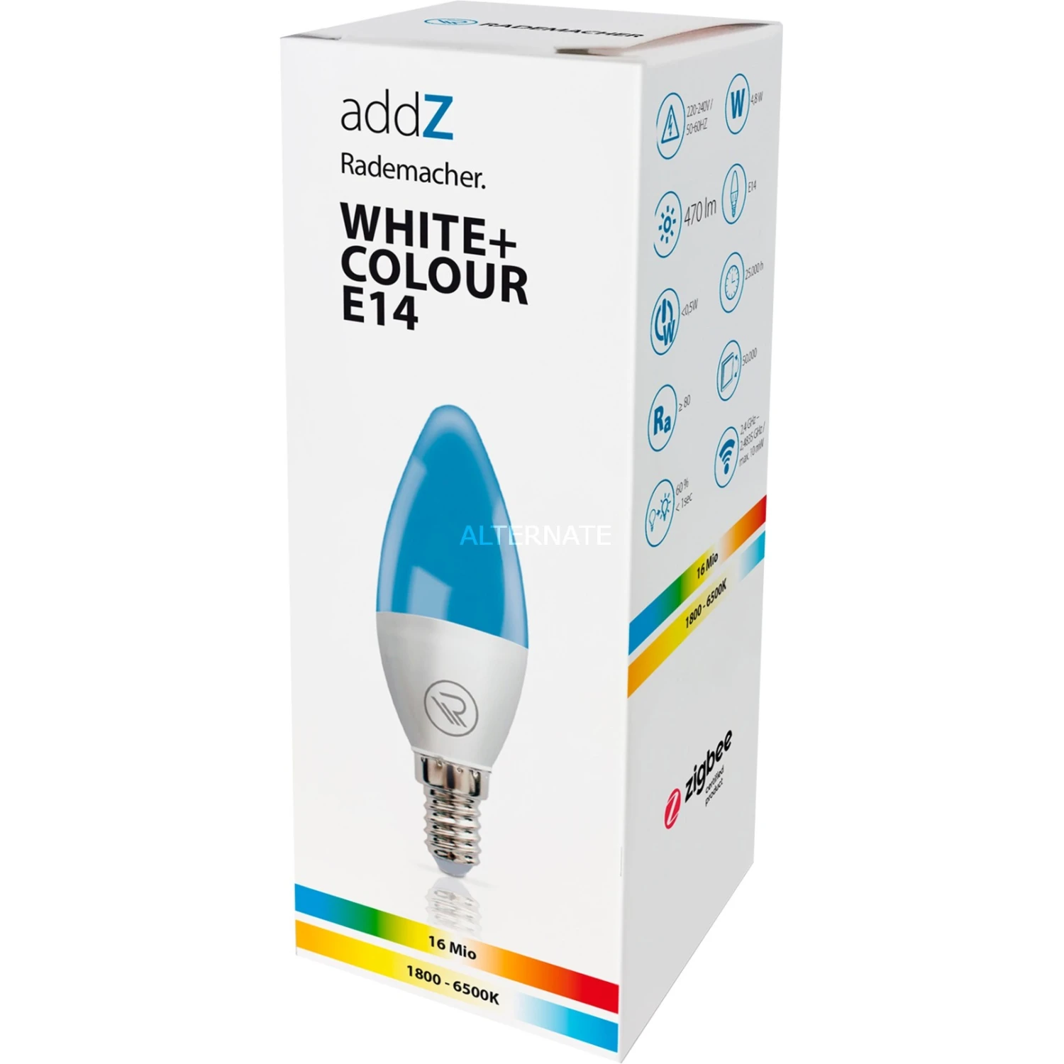 Leuchtmittel Rademacher AddZ White + Colour E14 LED, LED-Lampe (ersetzt 40 Watt) 2 Leuchtmittel Rademacher AddZ White + Colour E14 LED, LED-Lampe (ersetzt 40 Watt) – Bild 2