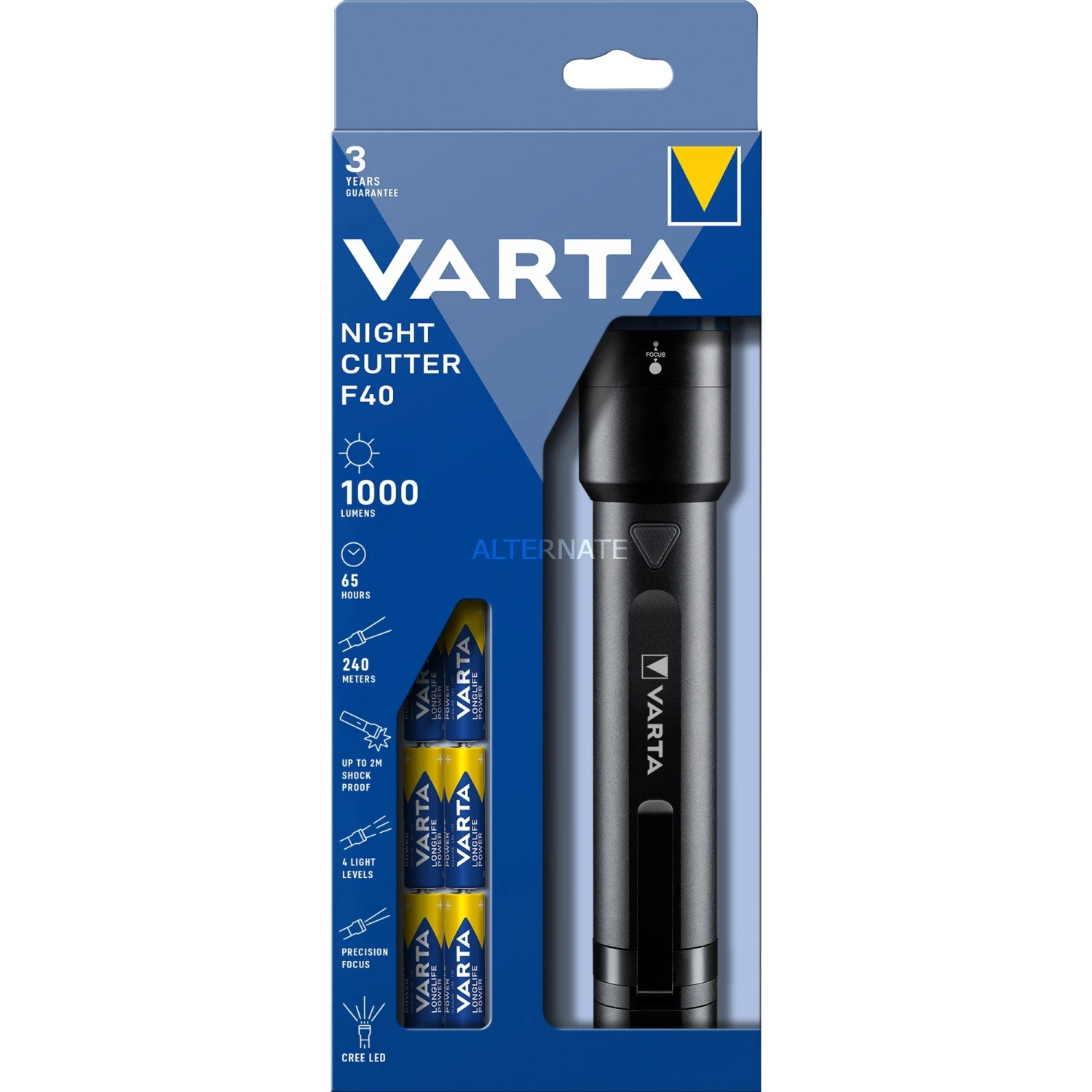 Taschenlampen Varta Night Cutter F40, Taschenlampe (schwarz) 1 Taschenlampen Varta Night Cutter F40, Taschenlampe (schwarz)